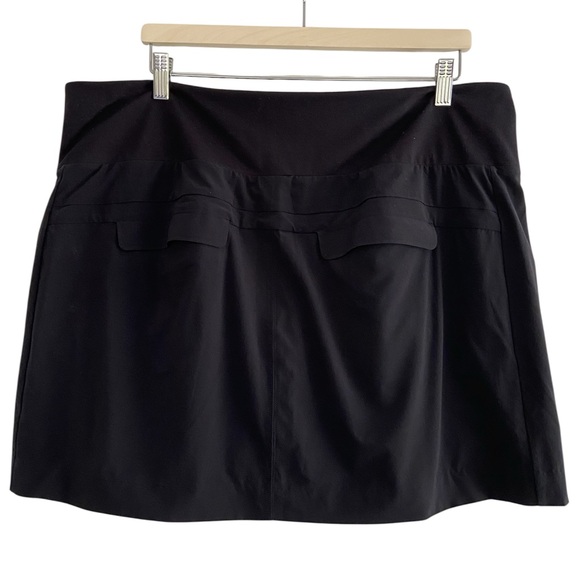 Athleta SoHo Skort Skirt Shorts Black Athleisure Golf Tennis Activewear Sz 18 - Picture 12 of 16